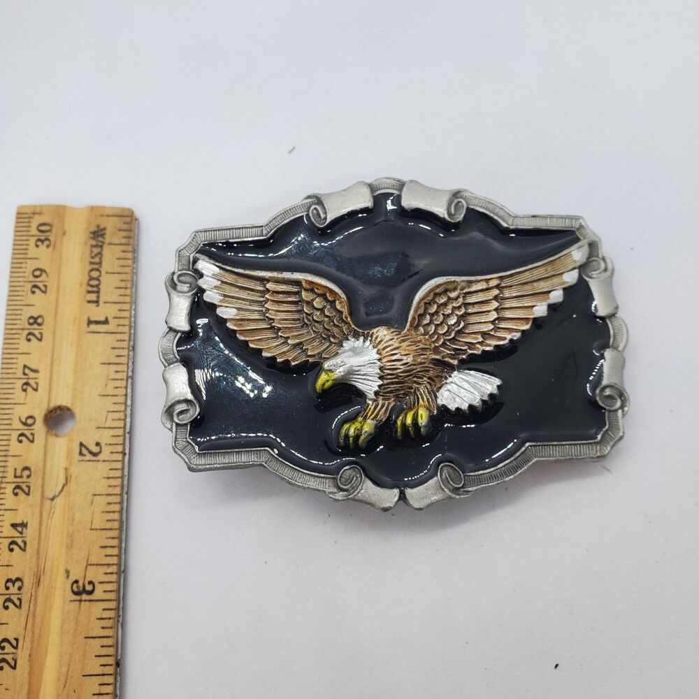 Vintage 1983 The Great American Buckle Eagle Enamel